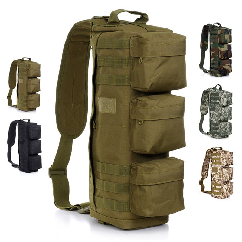 나일론 야외 스포츠 전술 군사 여행 캠핑 하이킹 배낭 단일 어깨 가방 슬링 가슴 가방 메신저 등산 가방